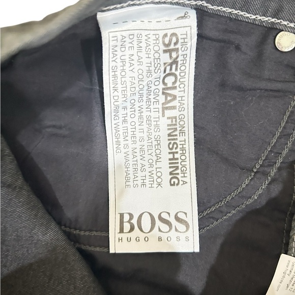 Men’s boss by Hugo Boss Charcoal Stretch straight leg lightweight Jeans 33/34 - Picture 11 of 12